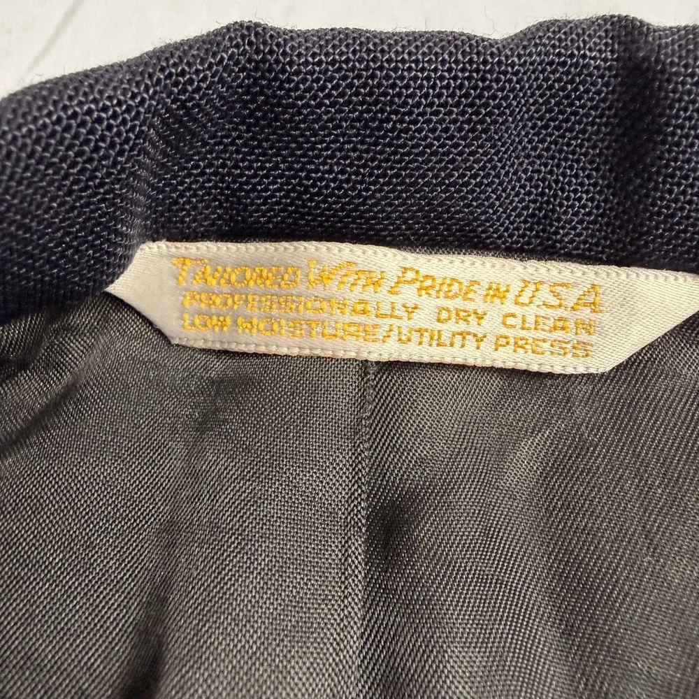Christian Brooks for Witzigs Mens Navy Blue Blazer Gold Button Formal Sport Coat